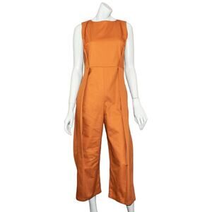 WOLCOTT TAKEMOTO BUSHI JUMPSUIT Pleated Tangerine Size Small $430